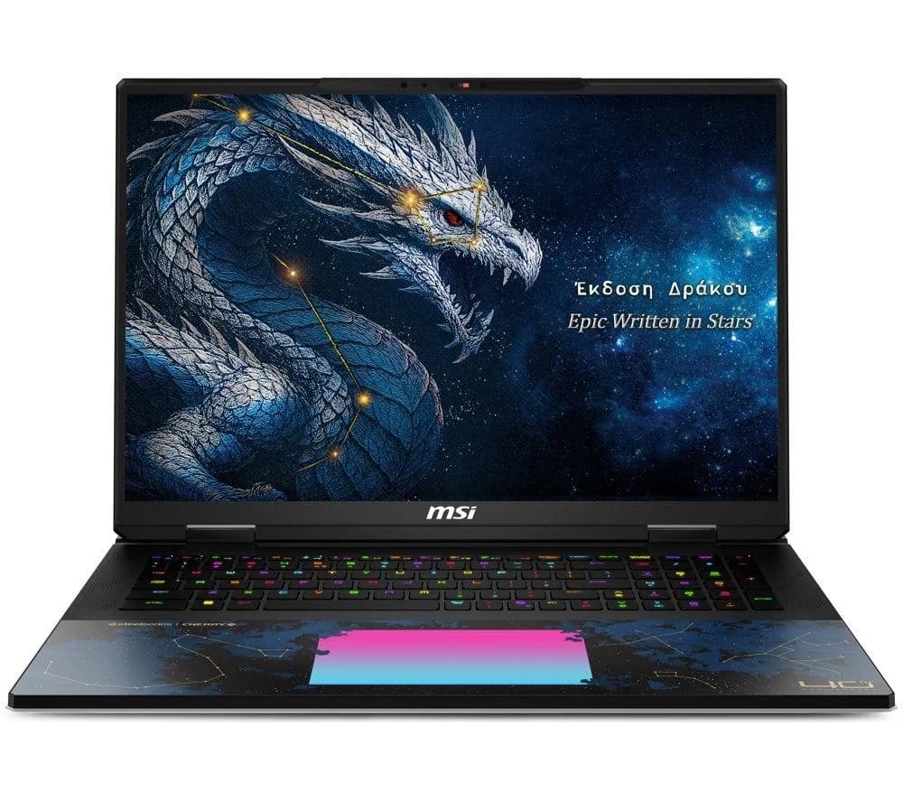 MSI Titan 18 HX Dragon Edition Draco Epic 18" Gaming Laptop - Intel Core Ultra 9, RTX 5090, 4 TB SSD, Black