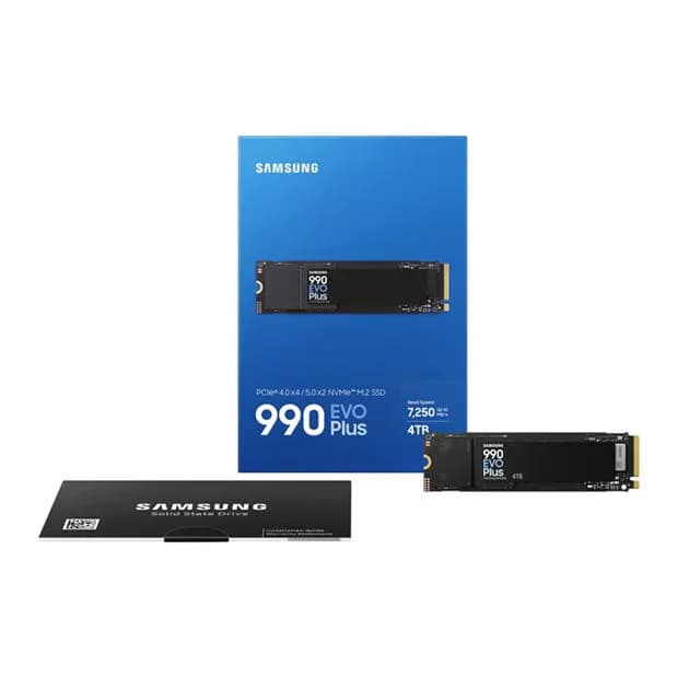 Samsung EVO Plus 4TB M.2 2280 NVMe Internal SSD PCIe 4.0/5.0 Up to 7250MB/s Read 6300MB/s Write