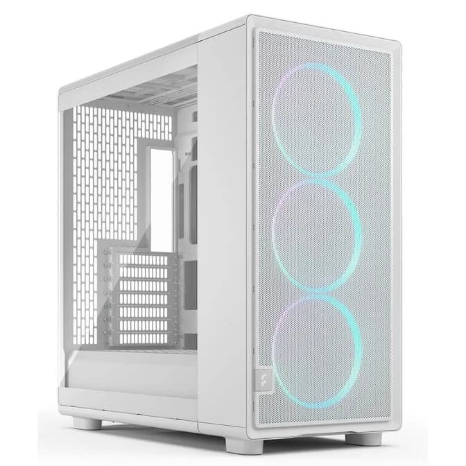 Fractal Epoch XL Mid Tower Case - White TG RGB Clear Tint