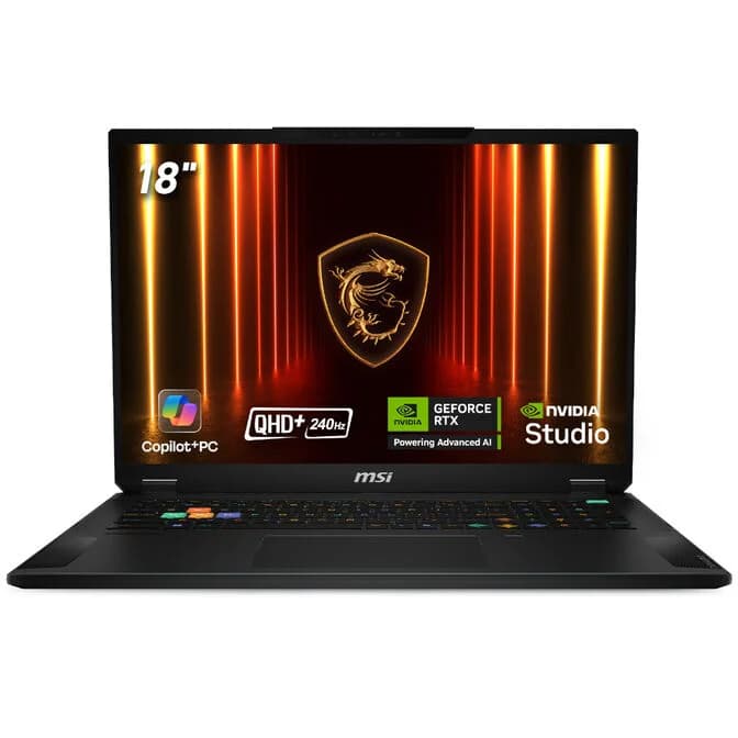 MSI Stealth A18 AI+ NVIDIA RTX 5070 Ti 32GB 18 QHD+ 240hz AMD Ryzen AI