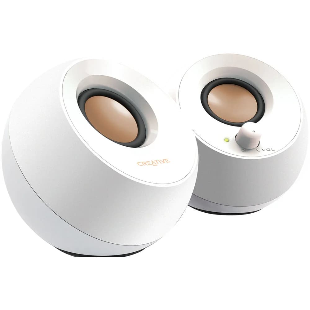 Creative Labs Pebble USB Powered 2.0 Desktop Speakers (White)