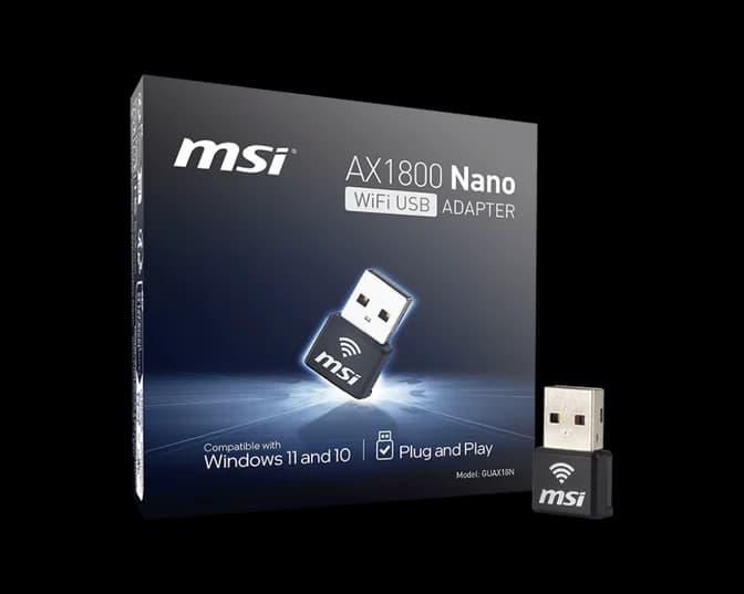 MSI AX1800 Nano WIFI6 Dual-Band USB Adapter