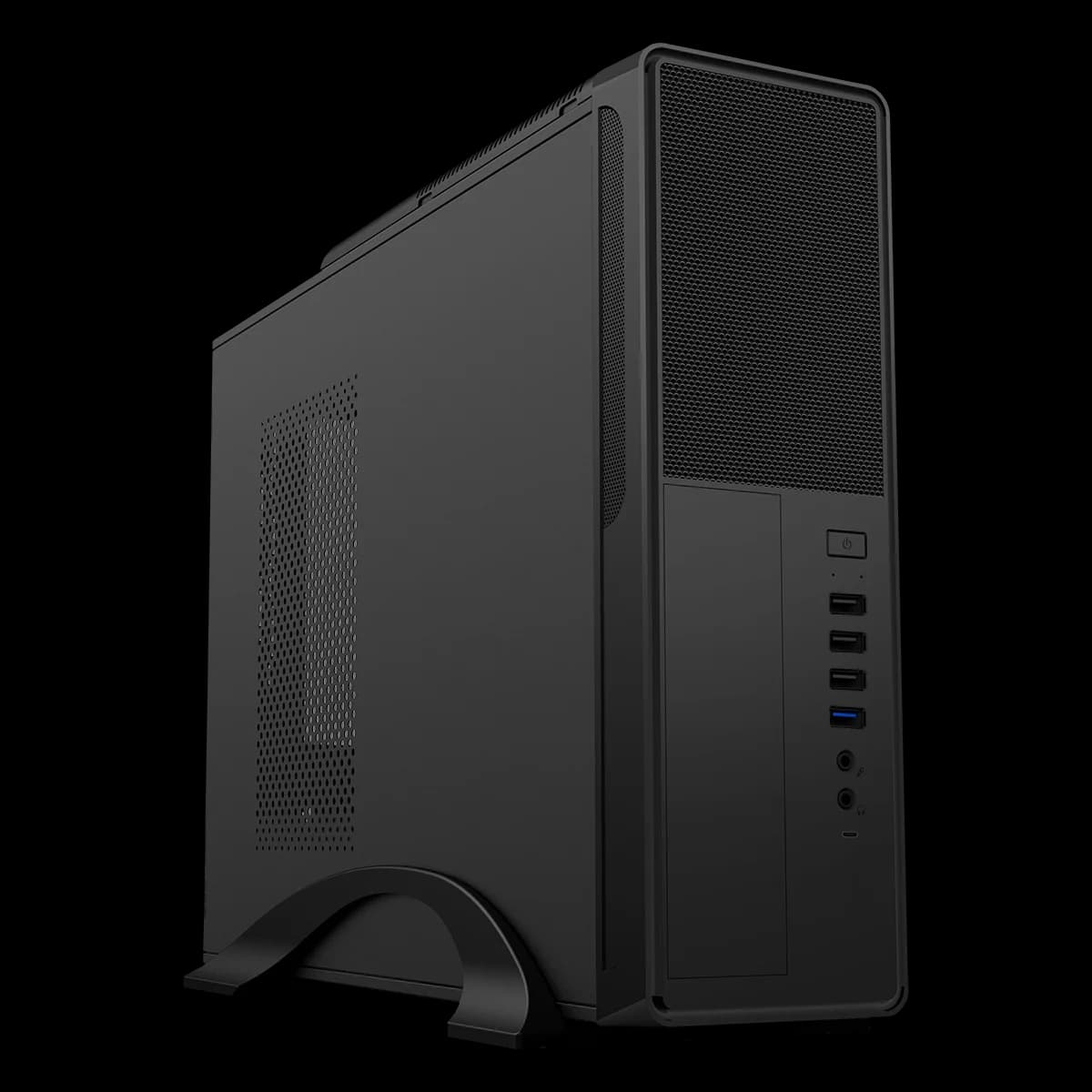 CiT S014C Black Slim Micro ATX or ITX Case 300w PSU Built-in