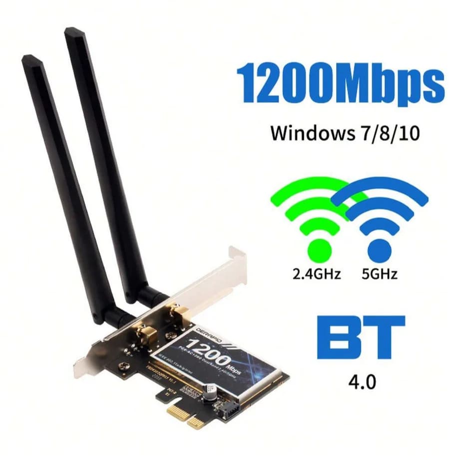 Generic Wi-Fi 5 PCIe Wireless Adapter with Bluetooth