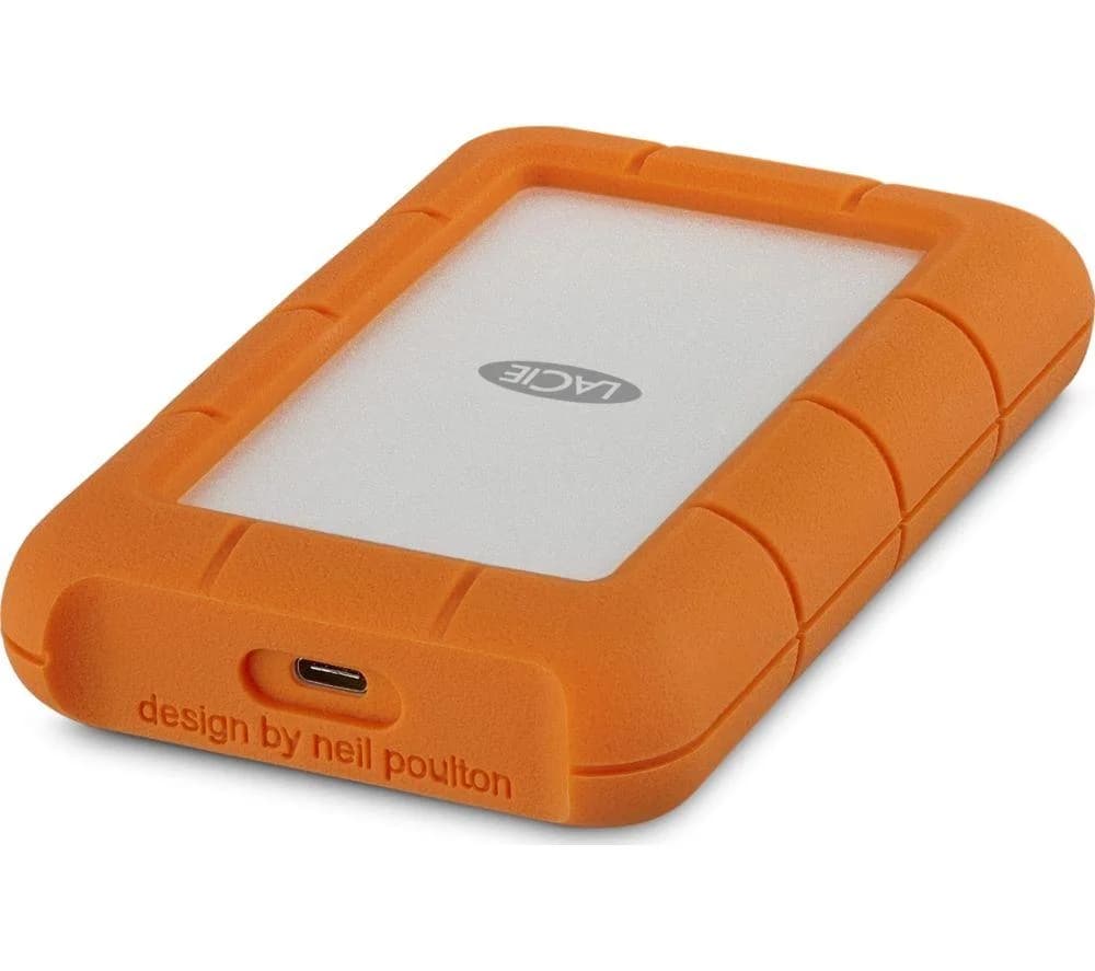 LACIE Rugged Portable Hard Drive - 1 TB, Orange, Orange