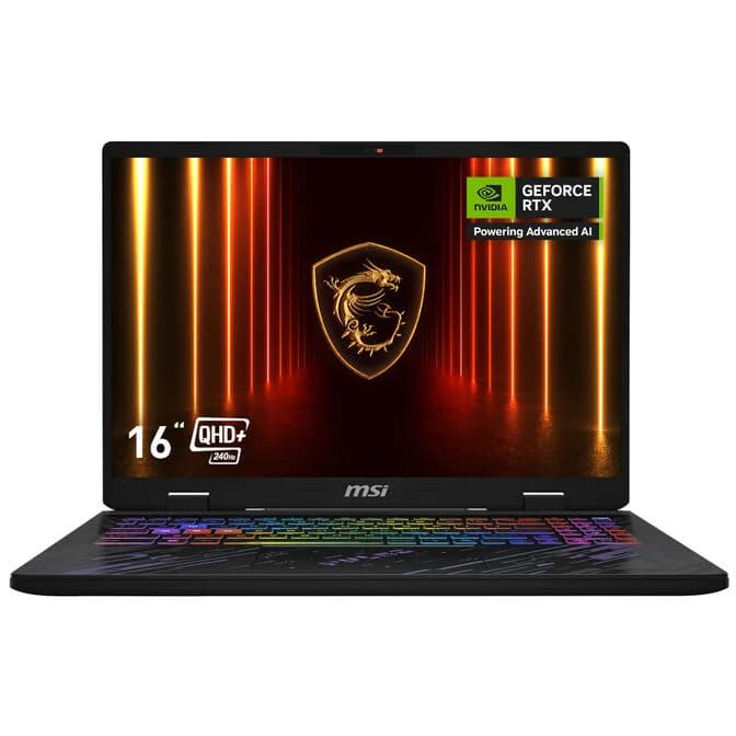 MSI Pulse 16 AI NVIDIA RTX 5060 16GB 16" QHD+ 240Hz AMD Ryzen 9 HX370 Gaming Laptop