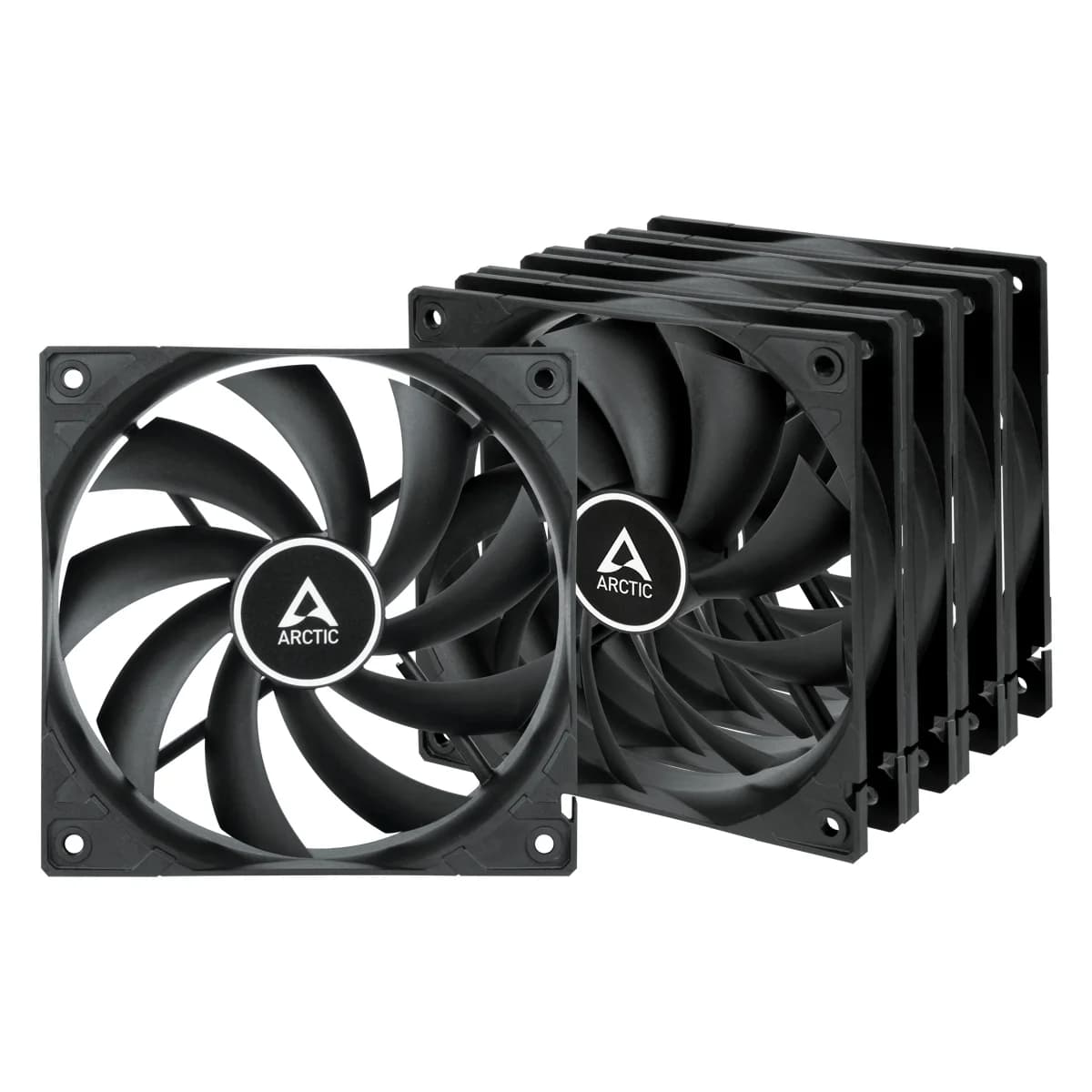 ARCTIC F12 (5 Pack) - 120 mm Case Fan, Pressure-optimised, Computer, Fan - Black - ACFAN00248A
