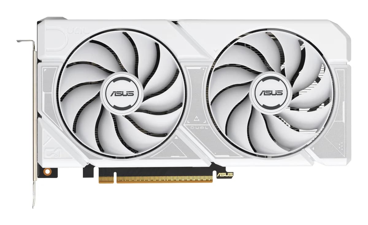ASUS DUAL GeForce RTX 5060 8GB GDDR7 Graphics Card - White - 90YV0N16-M0NA00
