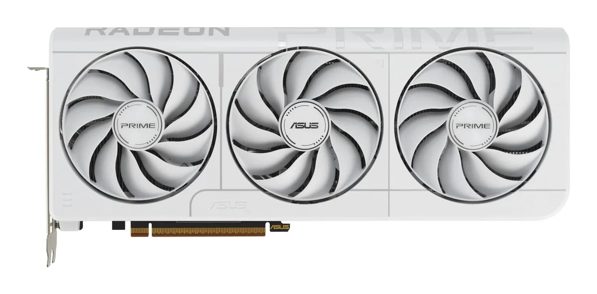 Asus PRIME AMD Radeon RX 9070 XT White OC Edition 16GB GDDR6 Graphics Card - 90YV0L75-M0NA00