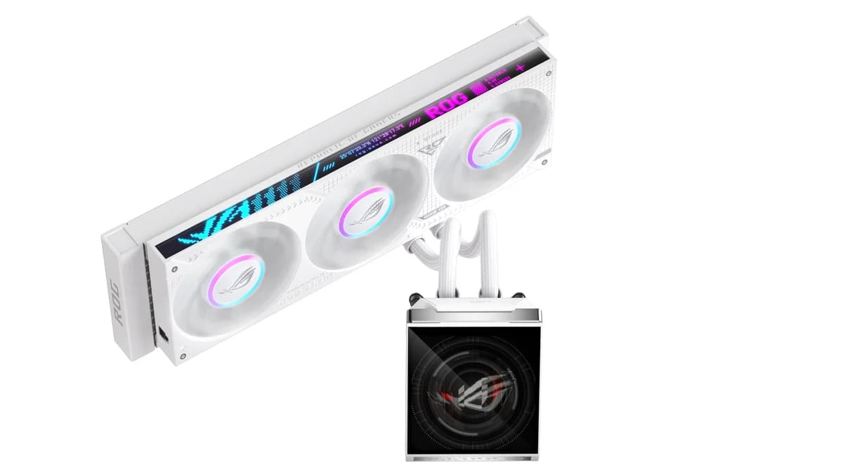 ASUS ROG STRIX SLC IV 360 ARGB LCD 360mm All-in-One Liquid CPU Cooler - White - 90RC01S2-B0EAY0