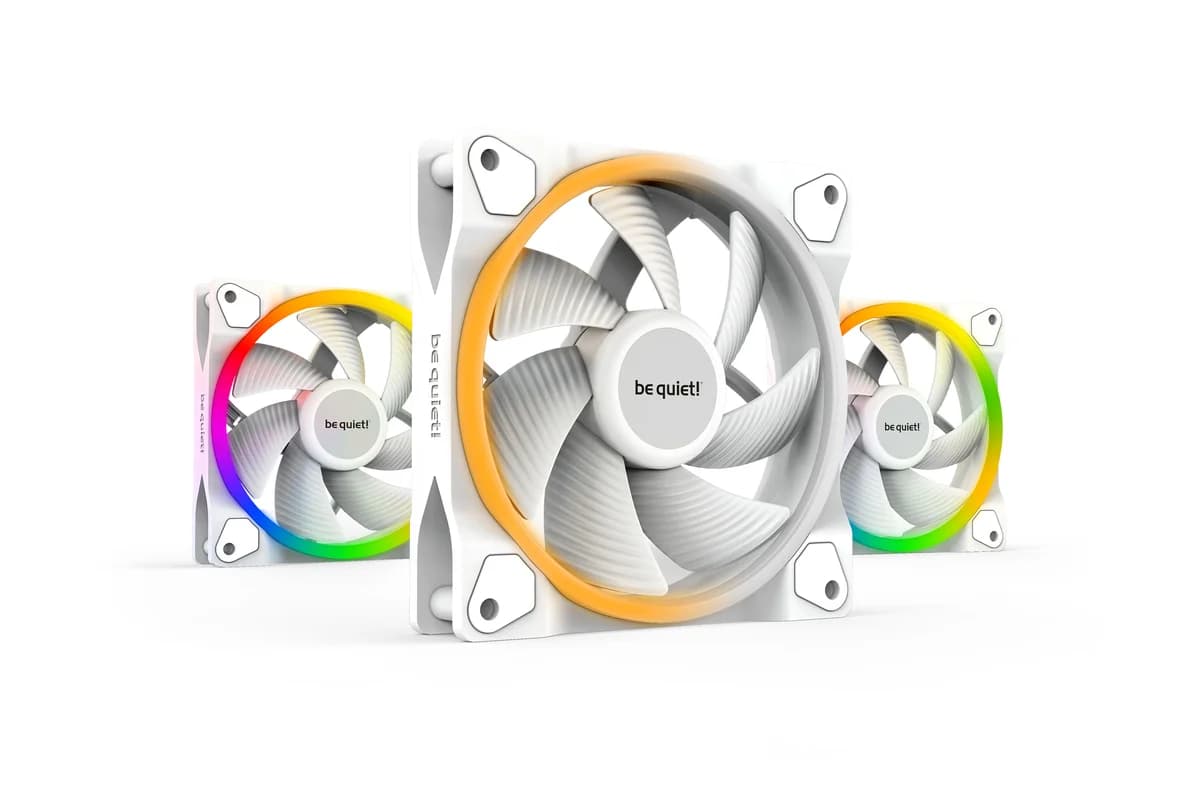be quiet! Light Wings ARGB 120mm PWM Triple Pack Fan - White - BL100