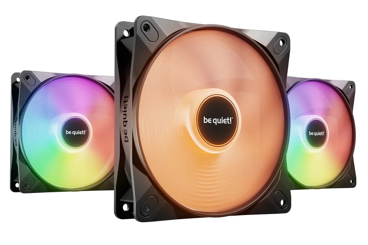 be quiet! Light Wings ARGB LX 120mm PWM High Speed Triple Pack Fan - Black - BL124