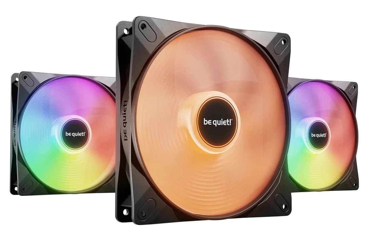 be quiet! Light Wings ARGB LX 140mm PWM High Speed Triple Pack Fan - Black - BL130