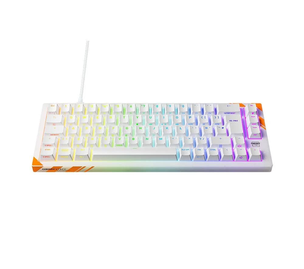 CHERRY XTRFY K5 Pro TMR Compact Mechanical Gaming Keyboard - White, White