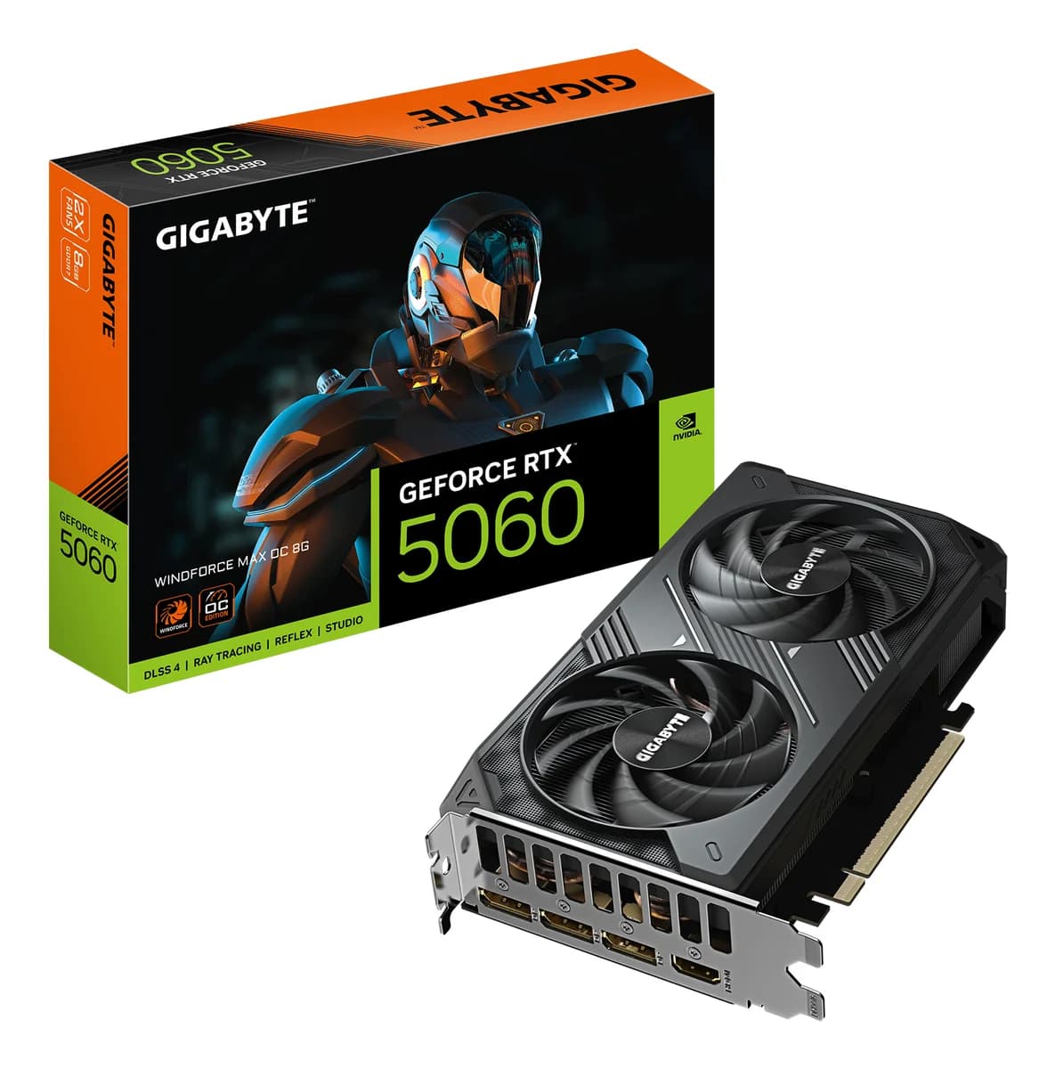 Gigabyte GeForce RTX 5060 WINDFORCE MAX OC 8GB Graphics Card - GV-N5060WF2MAX OC-8GD