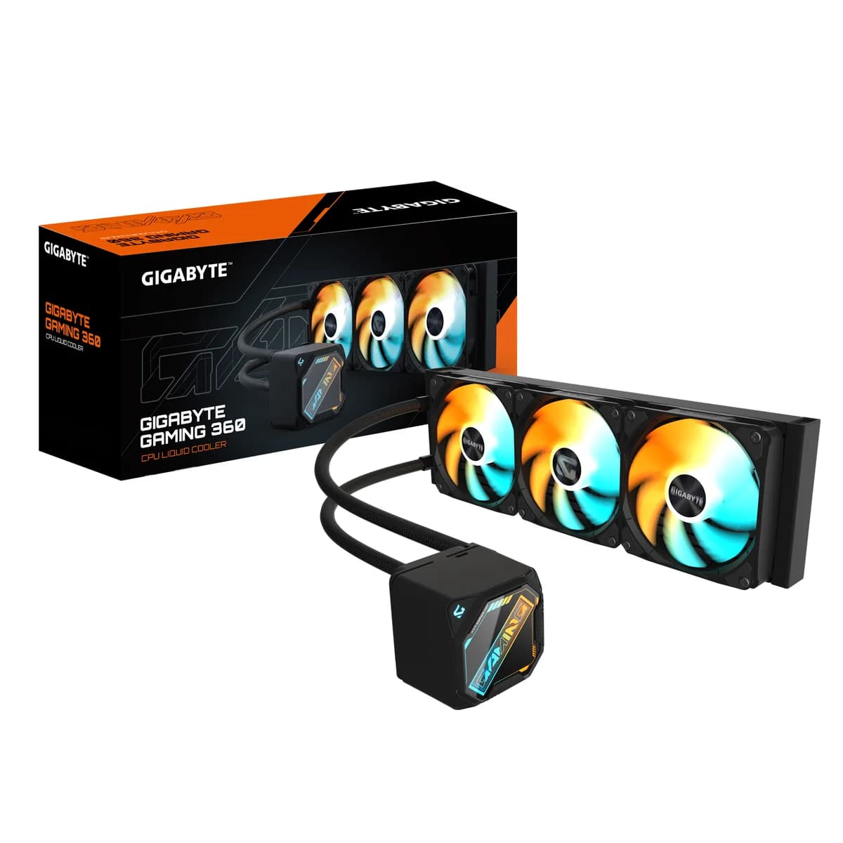 GIGABYTE GP-GIGABYTE GME 360 ARGB All-in-One Liquid CPU Cooler - Black - GP-GIGABYTE GME 360