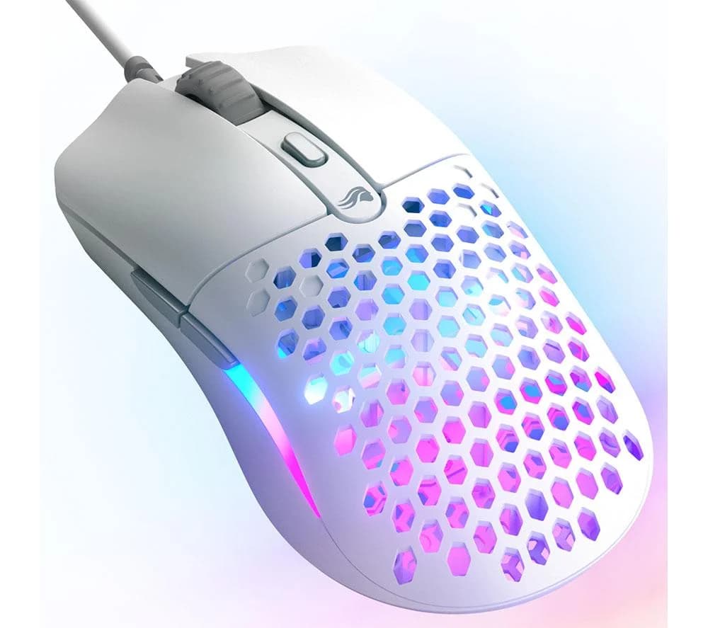 GLORIOUS Model O Eternal RGB Optical Gaming Mouse - White, White