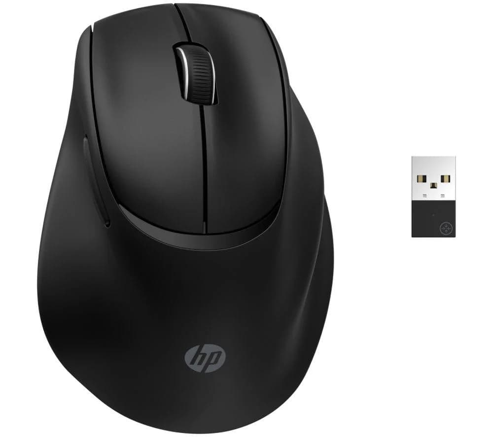 HP 720 Tilt Ergonomic Optical Mouse - Black, Black