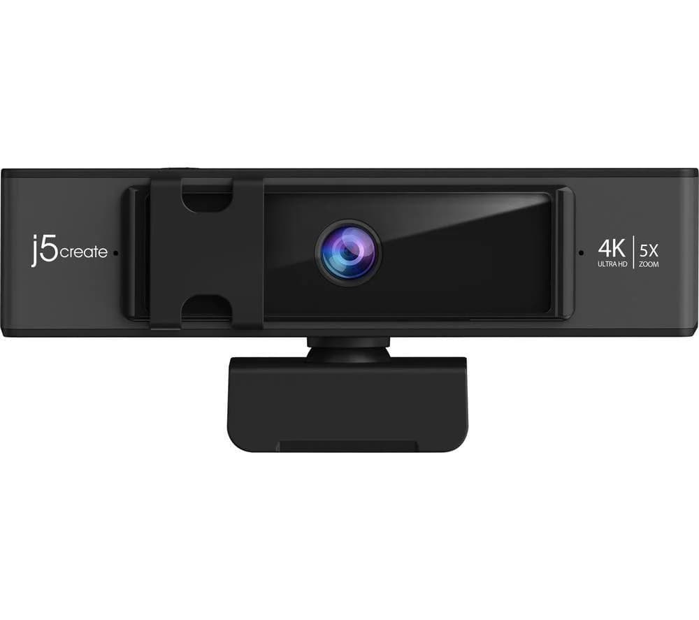 J5CREATE JVCU435-N 4K Ultra HD Webcam with Dual Stereo Microphones