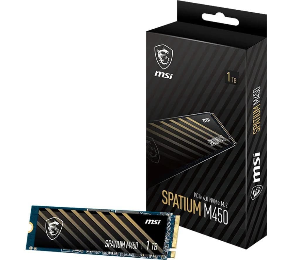 MSI Spatium M450 M.2 Internal SSD – 1 TB, Black