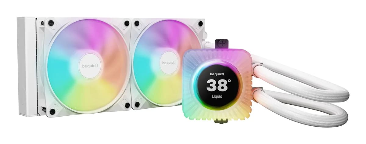 be quiet! Light Loop IO LCD 240mm AIO Liquid CPU Cooler - White - BW035