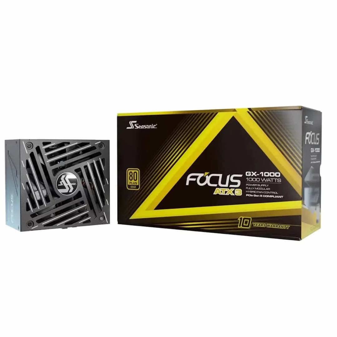 Seasonic Focus GX V4 1000W Power Supply (PSU) - ATX 3.1 Modular 80 Plus Gold