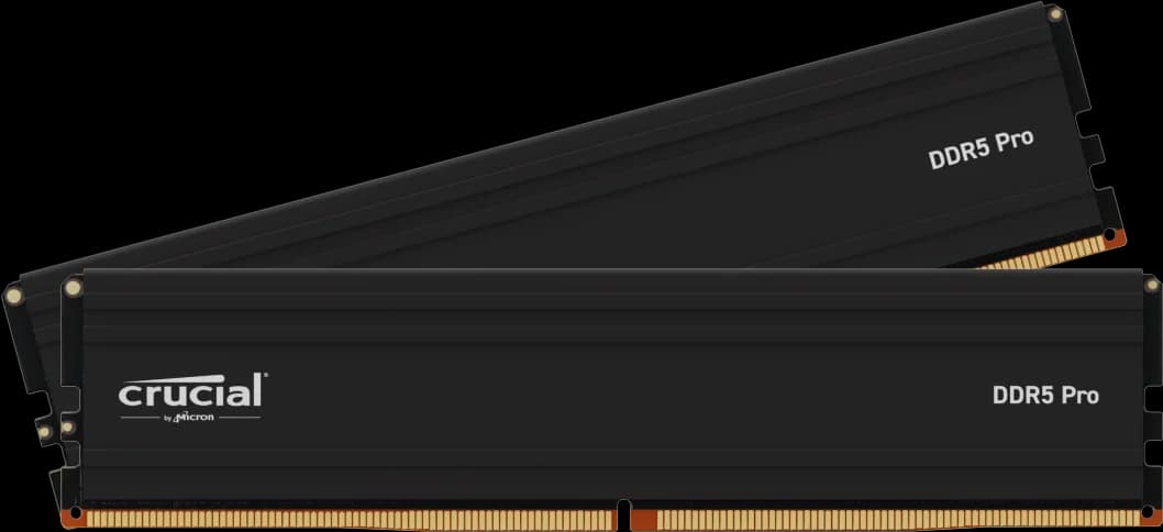 Crucial Pro 32GB DDR5 Desktop Memory Kit, 2 x 16GB, 6000MTs, PC5-48000, CL48, 1.1V
