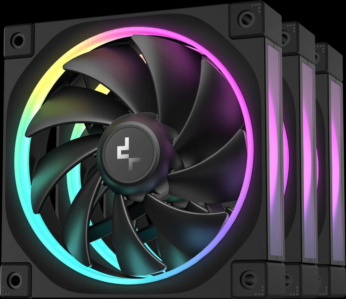 DeepCool FL12-3 IN 1 120mm PWM Triple Fan Pack in Black