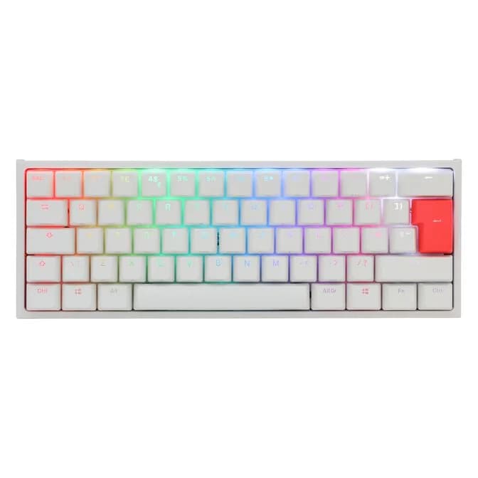 Ducky One2 Mini 60 White Frame RGB USB Mechanical Gaming Keyboard Brown