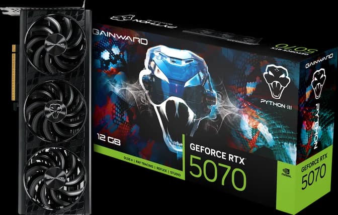 Gainward GeForce RTX 5070 Python III 12GB GDDR7 PCI-Express Graphics Card
