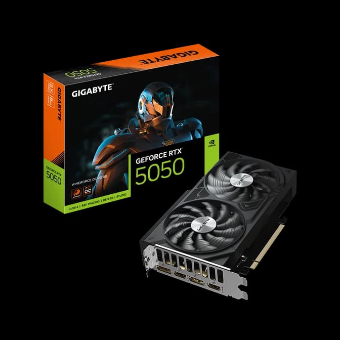 Gigabyte GeForce RTX 5050 WINDFORCE OC V2 8GB GDDR6 PCI-Express Graphics Card