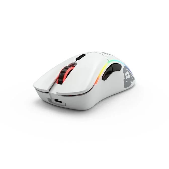 Glorious Model D- Wireless RGB Optical Gaming Mouse - Matte White (GLO-M