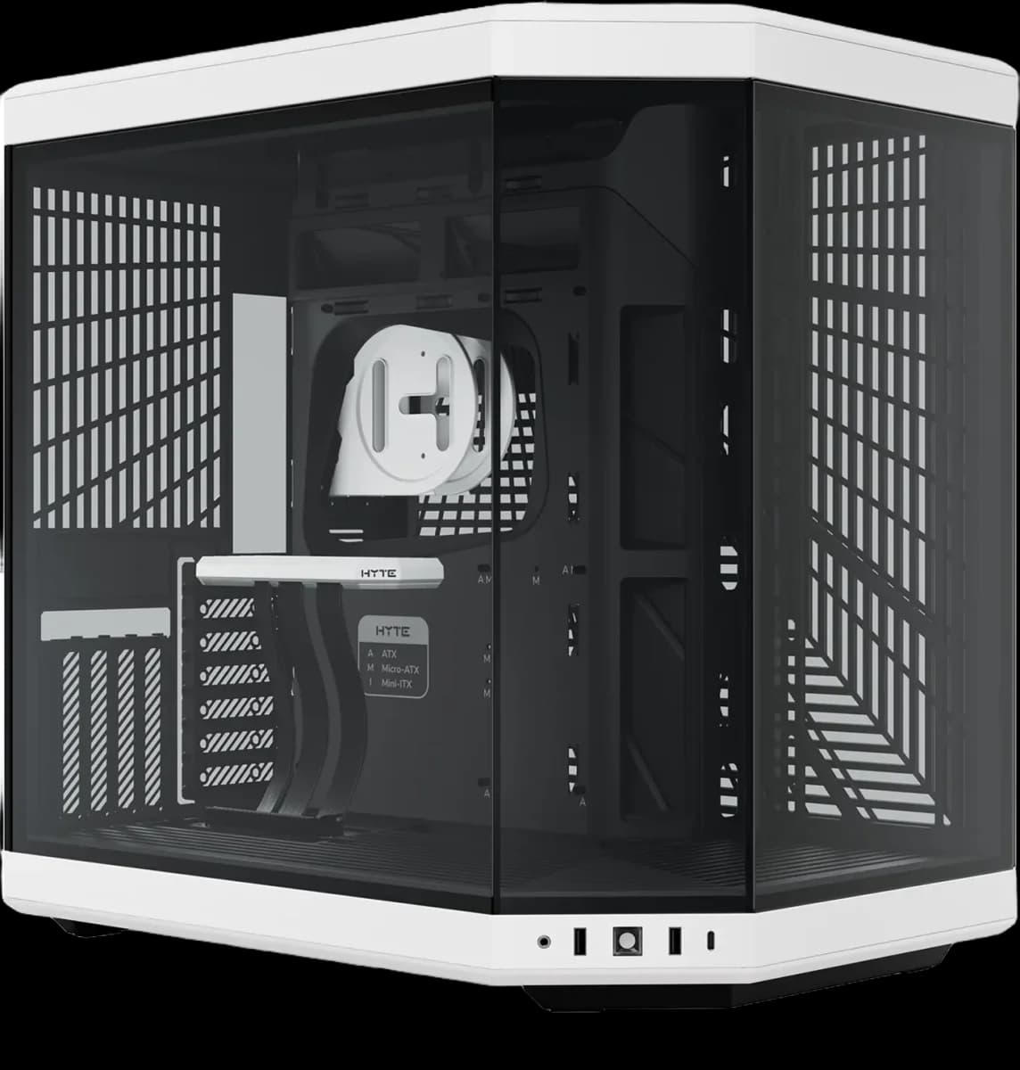 HYTE Y70 Mid Tower Case in Black and White