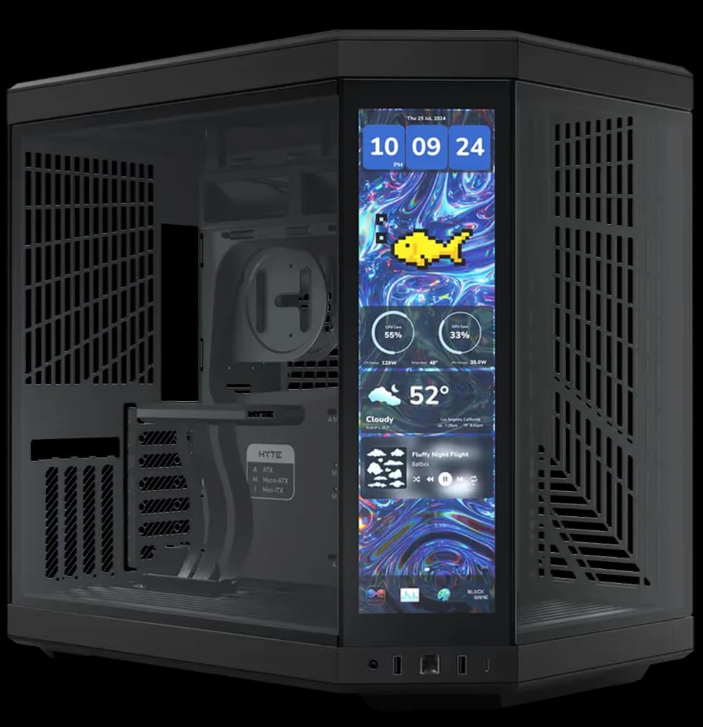 HYTE Y70 Touch Infinite E-ATX Mid Tower Case in Black