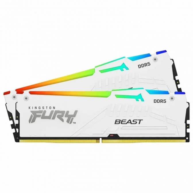 Kingston FURY Beast EXPO/XMP RGB 64GB (2x32GB) DDR5 C36 5600MHz Dual Channel Kit - White
