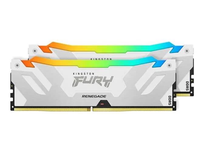 Kingston FURY Renegade RGB XMP 64GB (2x32GB) DDR5 PC5-44800C32 6400MHz Dual Channel Kit - White