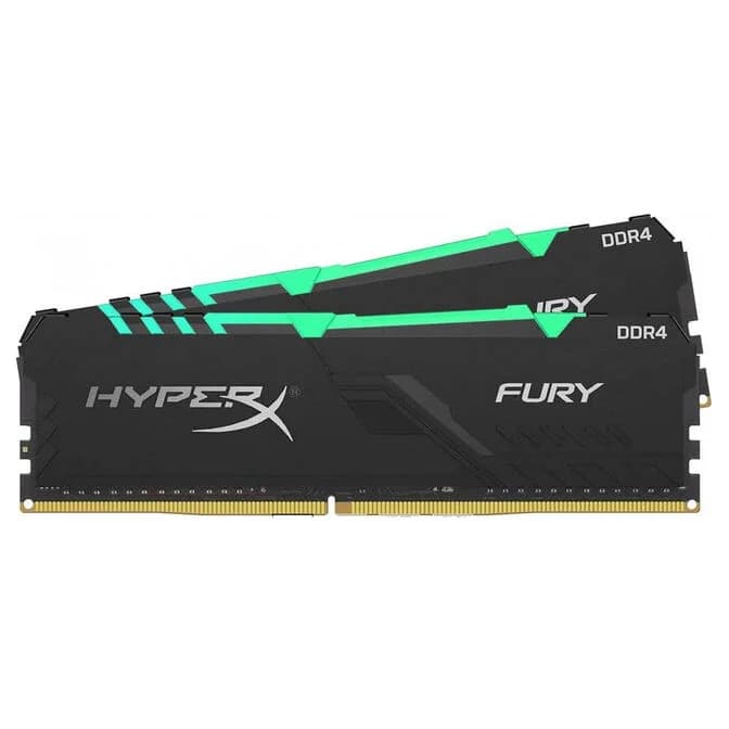 Kingston HyperX Fury Beast RGB 32GB (2x16GB) DDR4 PC4-28800C18 3600MHz Dual Channel Kit