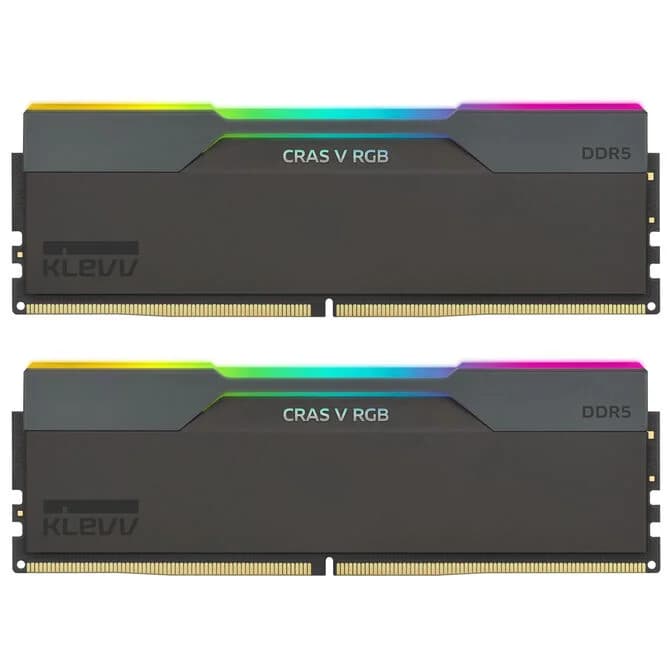 KLEVV CRAS V RGB EXPO/XMP 32GB (2x16GB) 6400MHz C32 DDR5 Dual Channel Kit - Black