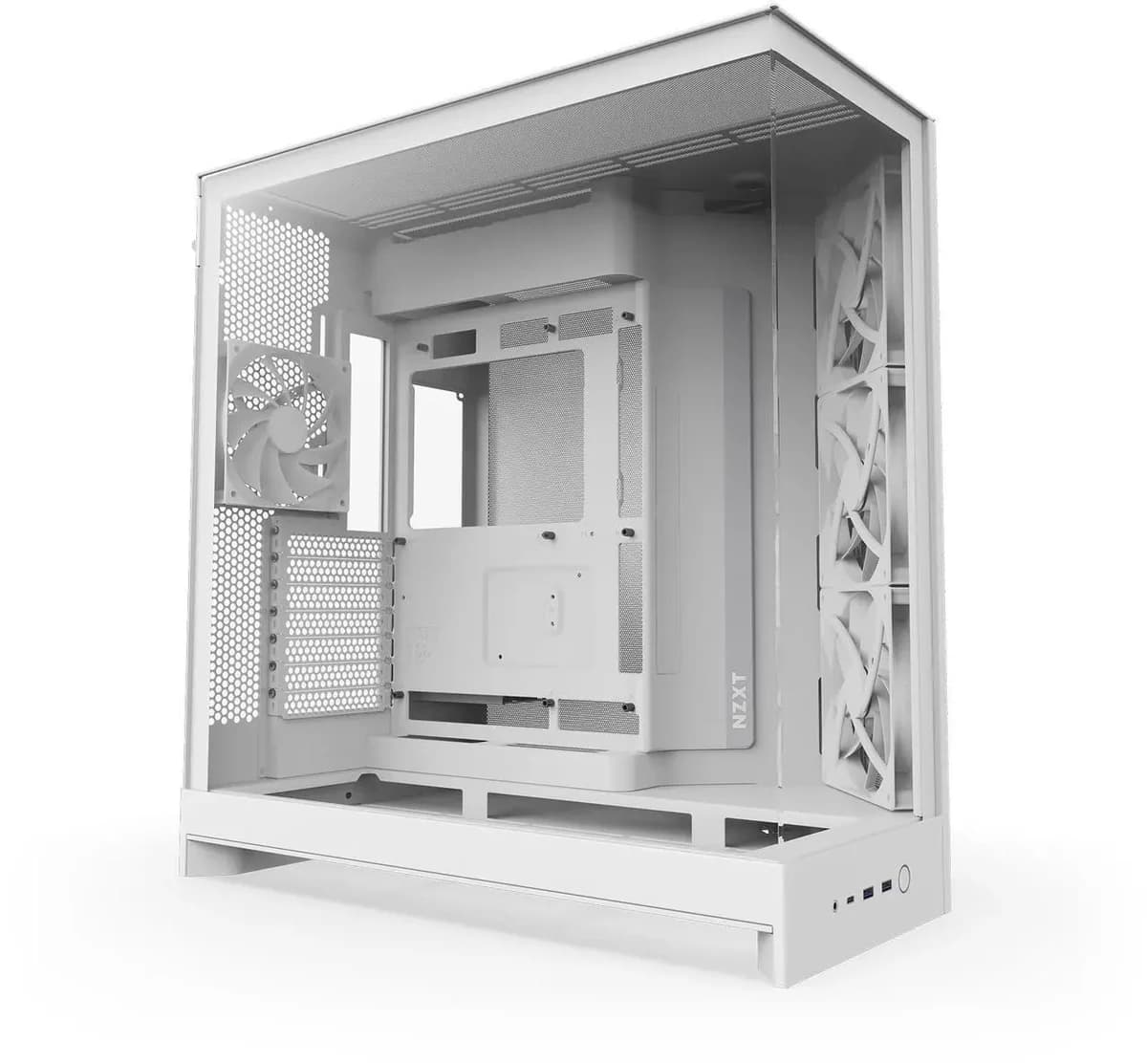 NZXT H9 Flow (2025) Large Dual-Chamber Mid Tower Case in White