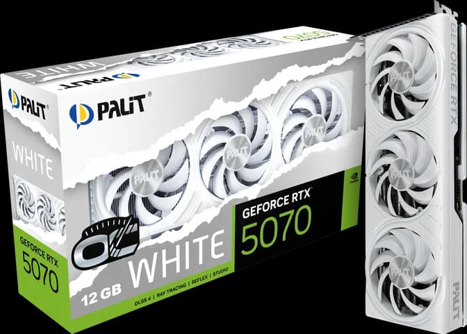 Palit GeForce RTX 5070 White OC 12GB GDDR7 PCI-Express Graphics Card