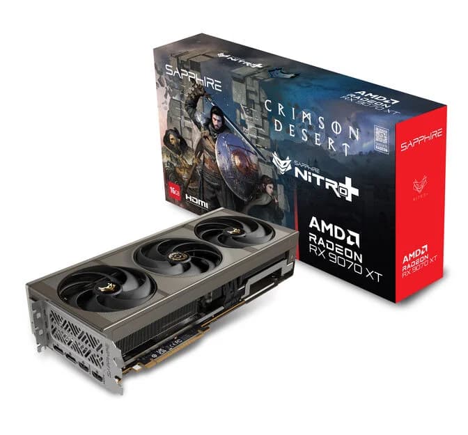 Sapphire Nitro + Radeon RX 9070 XT Crimson Desert OC 16GB GDDR6 PCI-Express Graphics Card