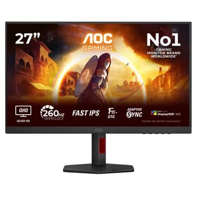 AOC Q27G4ZRP 27" Fast IPS QHD 260Hz 1ms Gaming Monitor