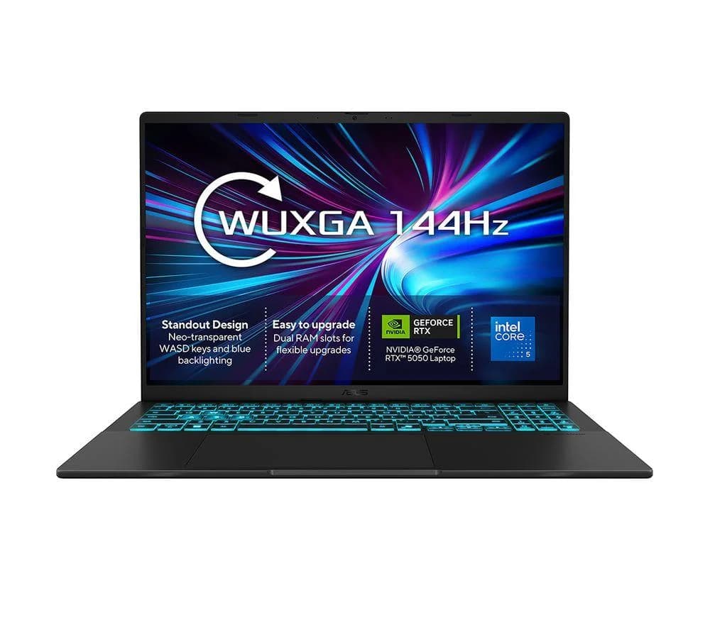Asus Vivobook V16 16" Gaming Laptop - Intel Core 5, RTX 5050, 512 GB SSD, Black
