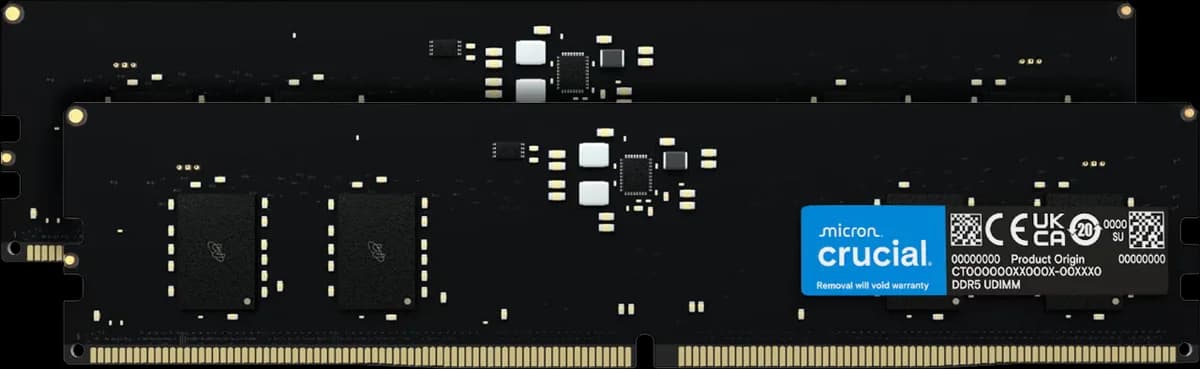 Crucial 128GB Kit (64GBx2) DDR5-5600 UDIMM CT2K64G56C46U5