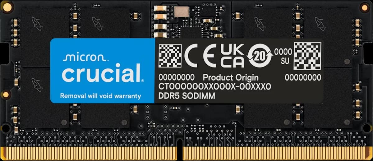 Crucial 32GB DDR5-4800 SODIMM CT32G48C40S5