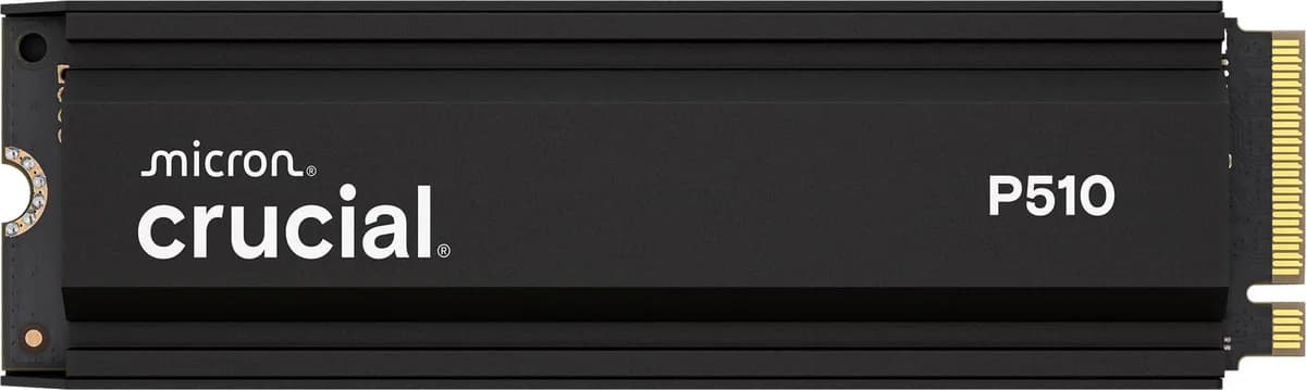 Crucial P510 1TB PCIe Gen5 NVMe 2280 M.2 SSD with heatsink CT1000P510SSD5
