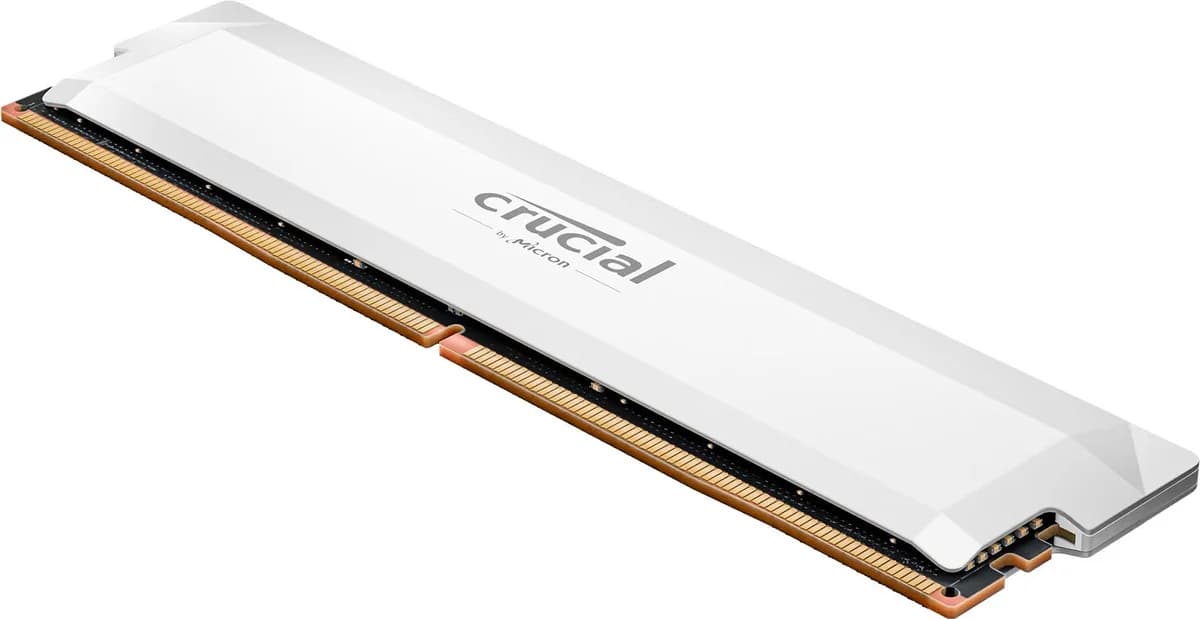 Crucial Pro DDR5-6000 16GB UDIMM: OC Gaming Memory White CP16G60C36U5W